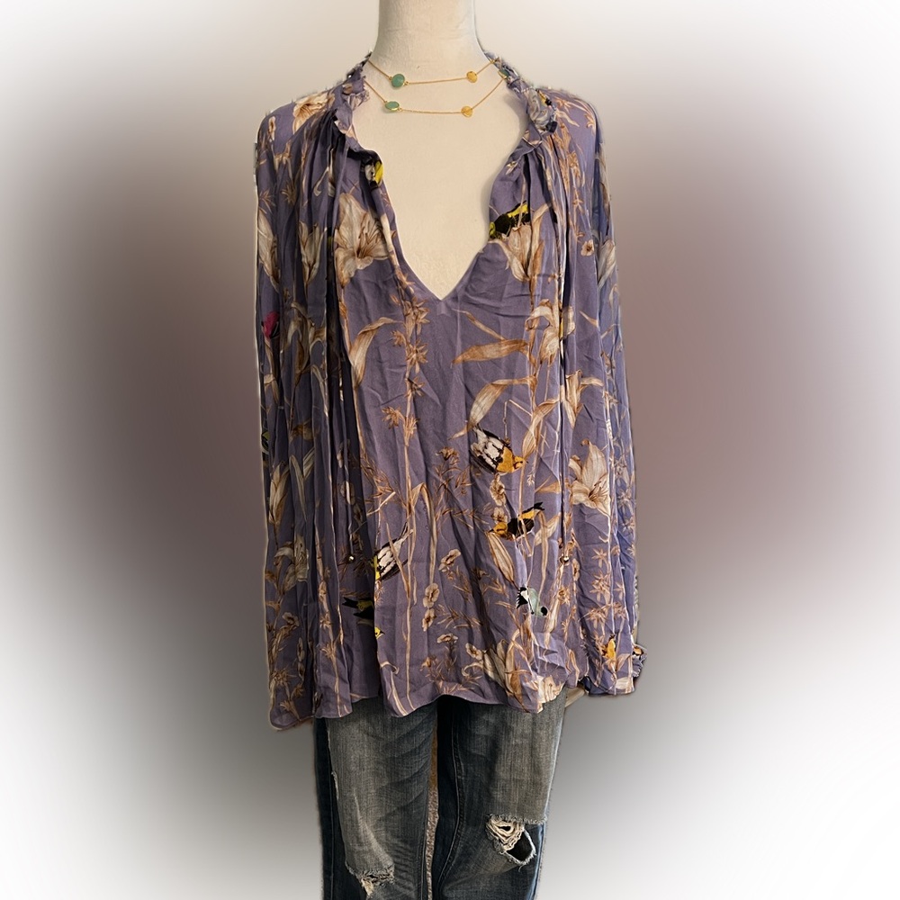 Banana Republic Extra Large Lavender Feminine Blouse